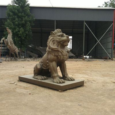 狮子铜雕塑