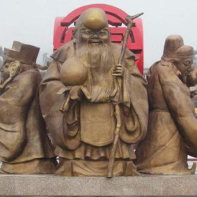 福禄寿喜园林铸铜雕塑